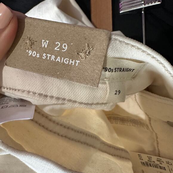 29 Madewell Cream Off White 90s Straight Leg Jeans NWT - Picture 7 of 7